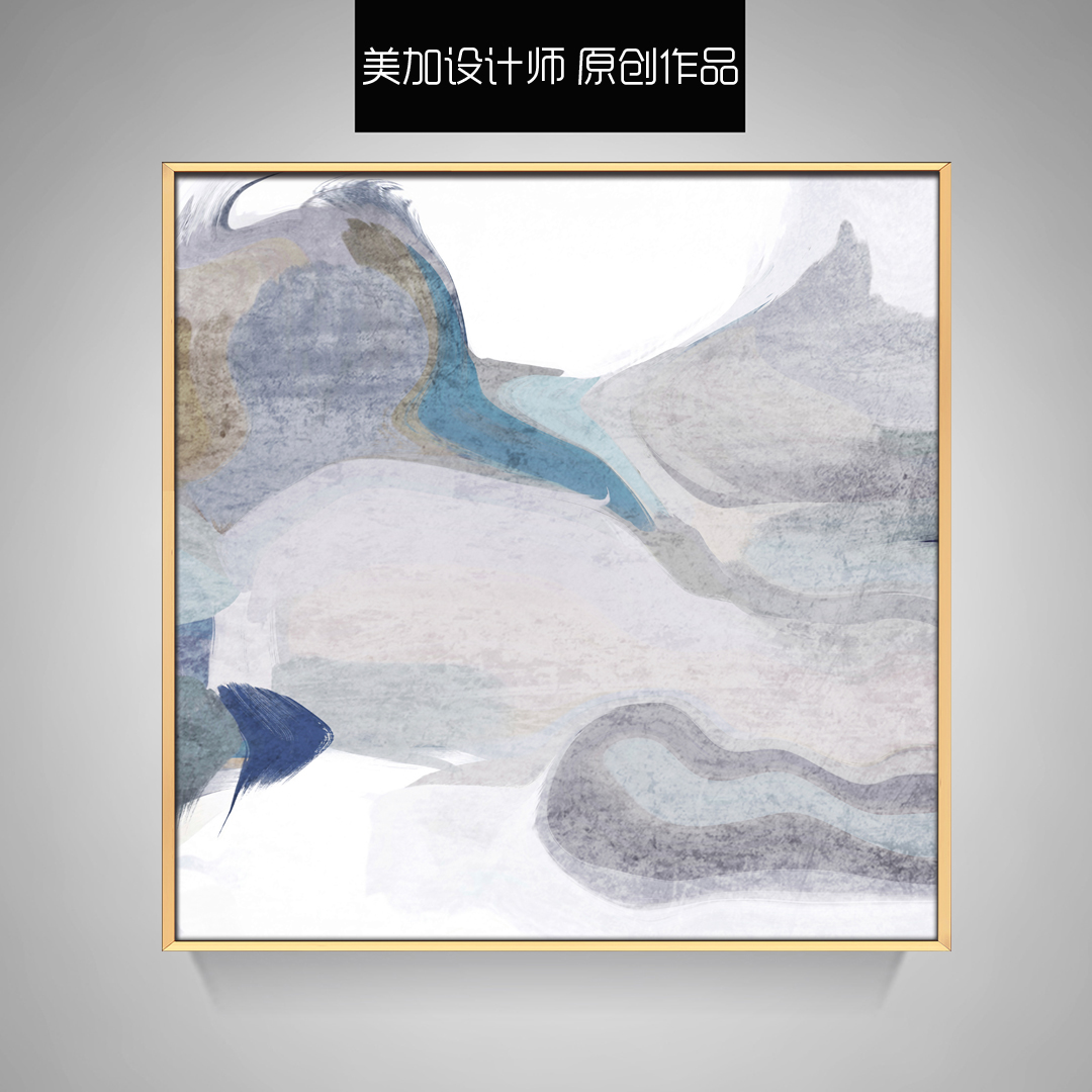 现代简约抽象系列壁画 餐厅装饰画玄关挂画 晶瓷画 双拼系列7